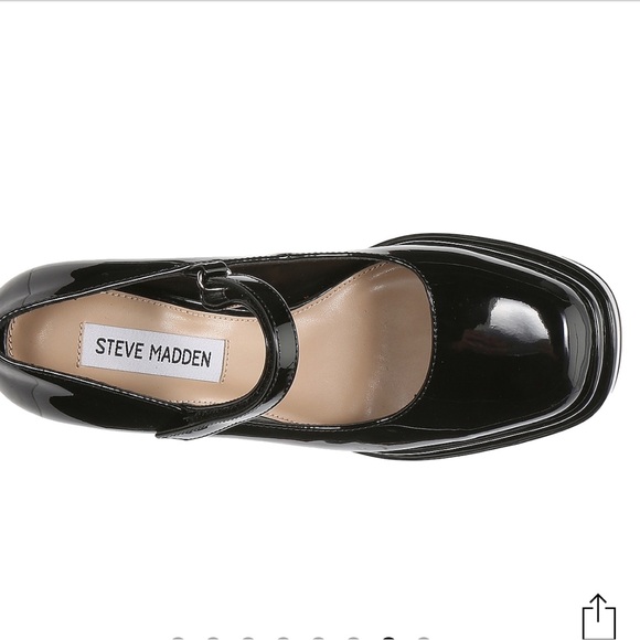 Steve Madden Nylo platform Mary Jane pump. Black patent like style, size 7.5. - Picture 6 of 11